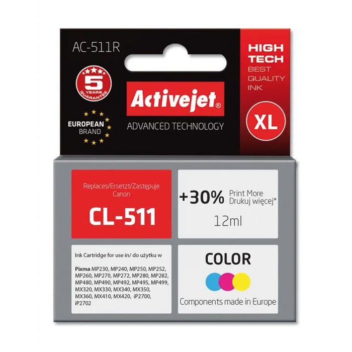 Activejet AC-511R Касета с мастило (заместител за Canon