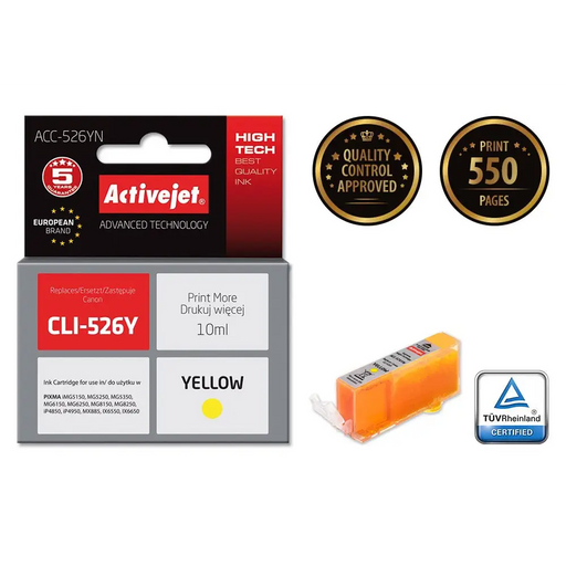 Activejet ACC-526YN Касета с мастило (заместител за Canon