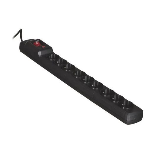 Activejet ACJ COMBO 9GN 3M черен разклонител с кабел