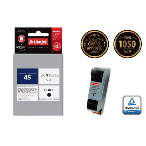 Activejet AH-45R Ink Cartridge (заместител за HP 45 51645A;