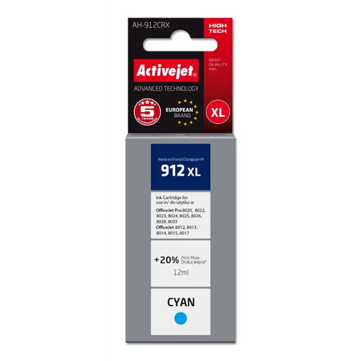 Activejet AH-912CRX Ink Cartridge (заместител за HP 912XL
