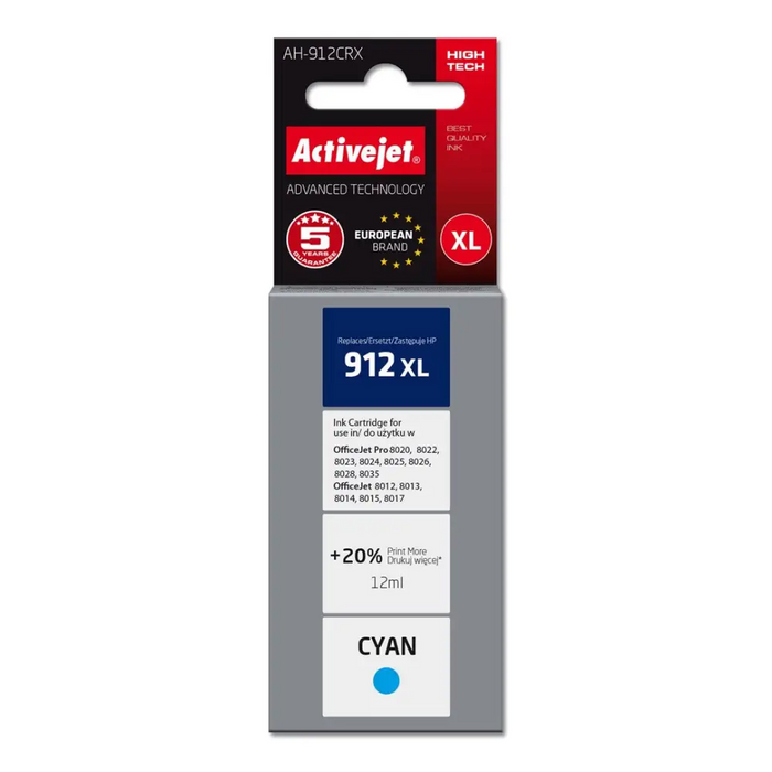 Activejet AH-912CRX Ink Cartridge (заместител за HP 912XL