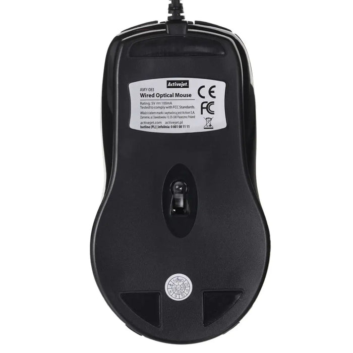 Activejet AMY-083 Мишка с кабел USB (оптична; 1000 DPI;
