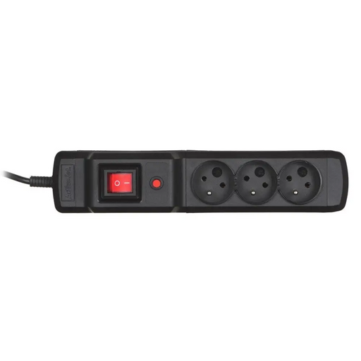 Activejet COMBO 3GN 1,5M черен разклонител с кабел