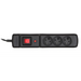 Activejet COMBO 3GN 3M черен разклонител с кабел