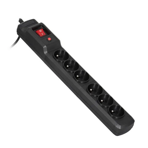 Activejet COMBO 6GN 3M черен разклонител с кабел