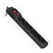 Activejet COMBO 6GN 3M черен разклонител с кабел