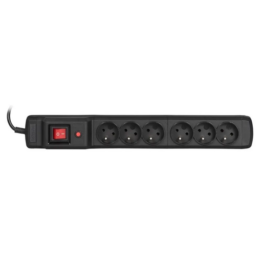 Activejet COMBO 6GN 3M черен разклонител с кабел