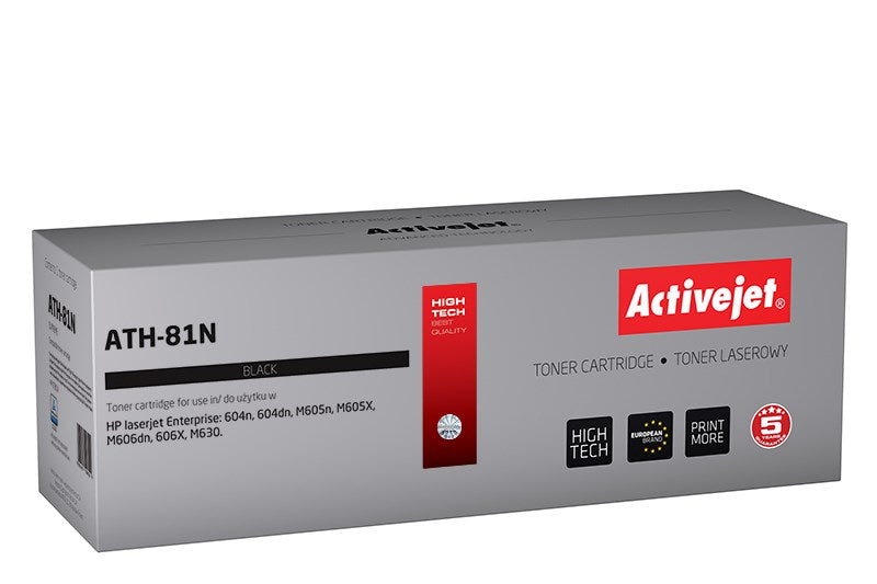 Тонер Activejet ATH-81N (заместител за HP 81A CF281A; Supreme; 10500 страници; черен)