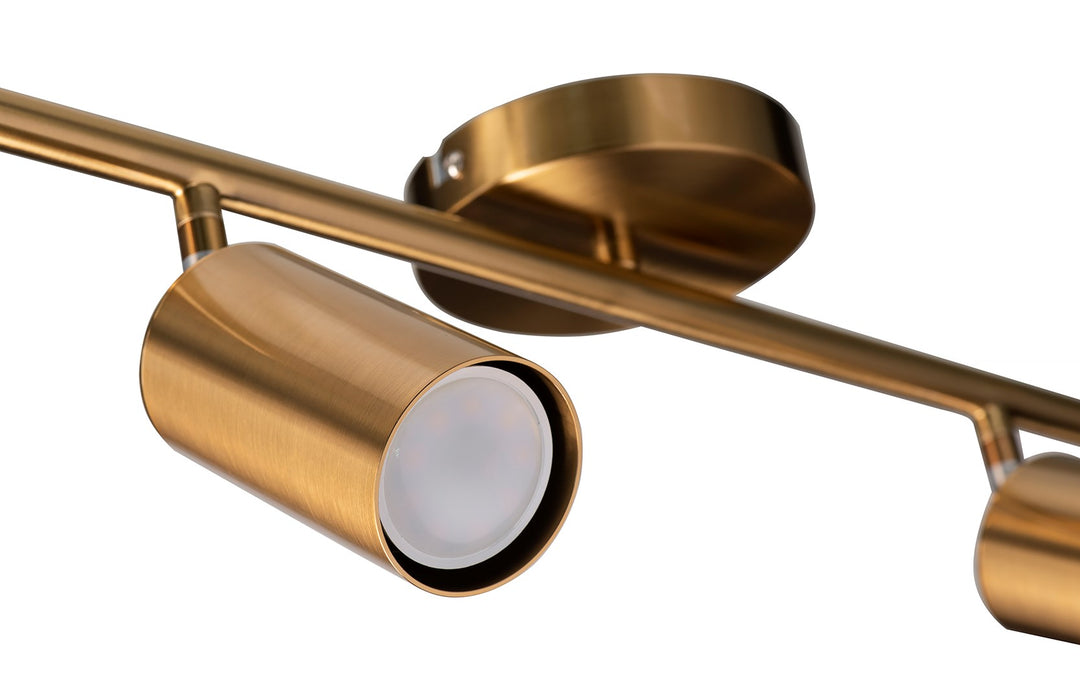 Activejet четворна златна плафониера SPECTRA лентов прожектор GU10 за хол