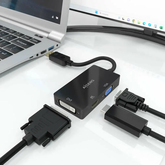 Адаптер за DisplayPort към VGA / HDMI / DVI-D Aisens AISENS