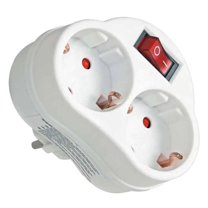 АДАПТЕР ЗА КОНТАКТ БЯЛ С КЛЮЧ 2 Х ШУКО