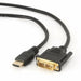 Адаптер за HDMI към DVI GEMBIRD 5m HDMI/DVI M/M Черен 5 m