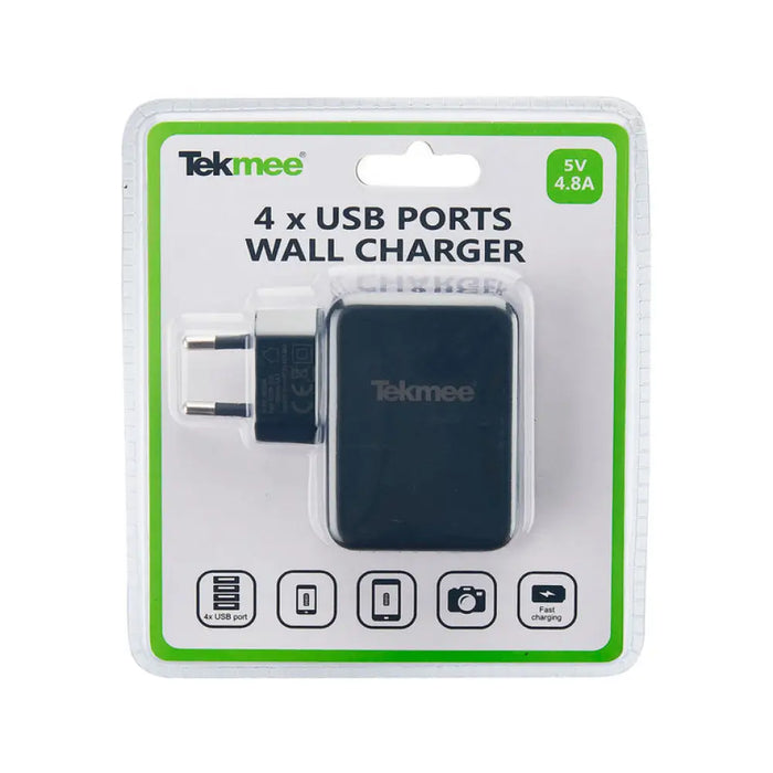 АДАПТЕР 4XUSB 5V/4.8A TEKMEE