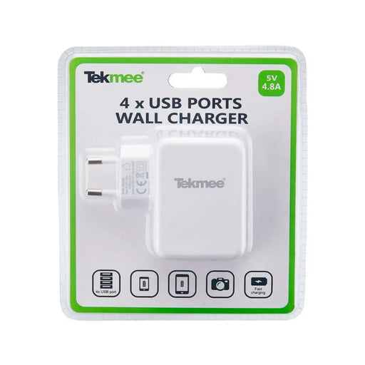 АДАПТЕР 4XUSB 5V/4.8A TEKMEE