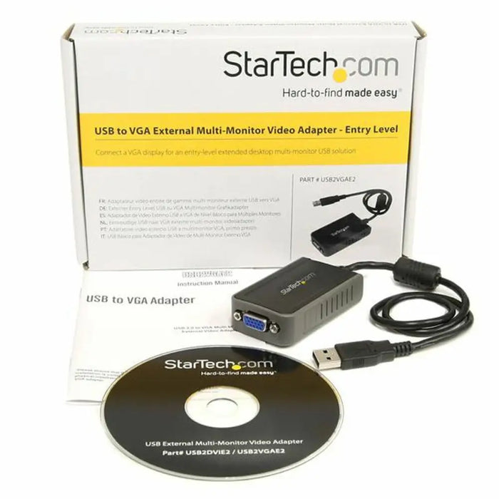 Адаптер за USB към VGA Startech USB2VGAE2 Черен
