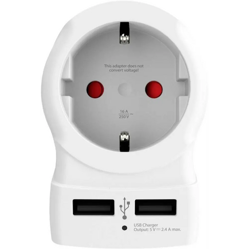Адаптер SKROSS Europe to UK 1500280 USB Бял