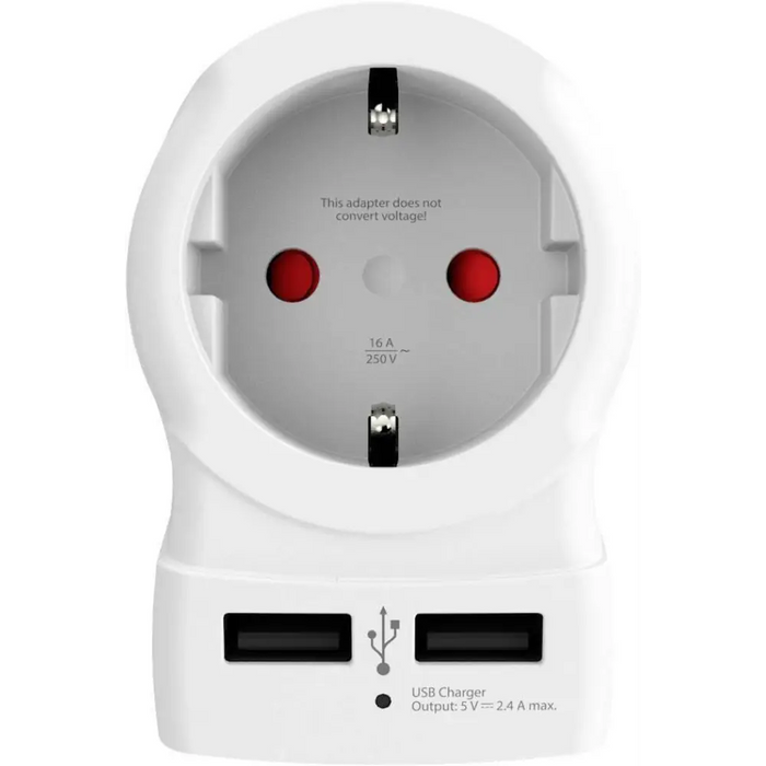 Адаптер SKROSS Europe to UK 1500280 USB Бял