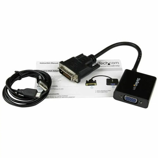 Адаптер за DVI-D към VGA Startech DVI2VGAE 0,19 m Черен