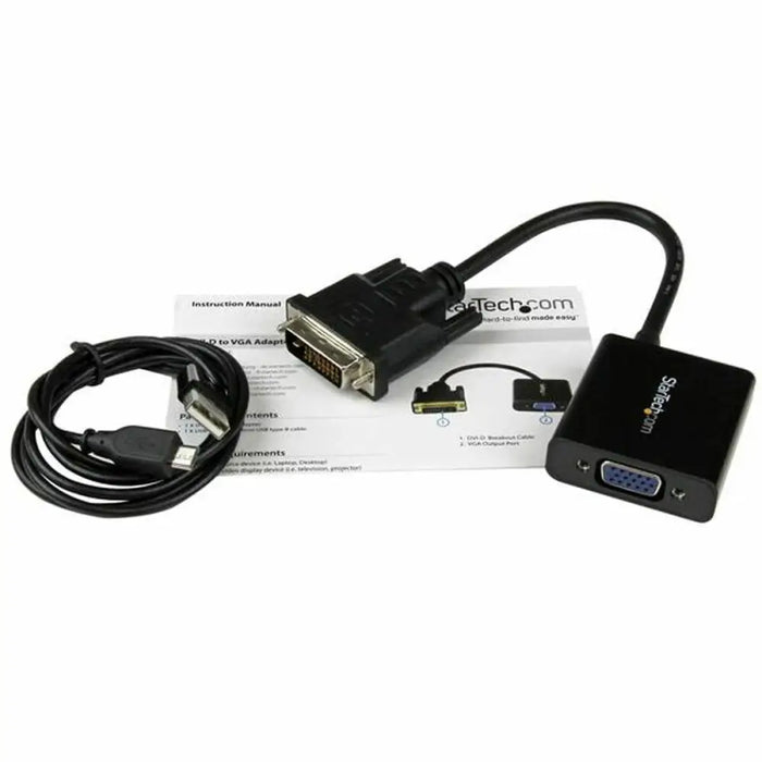 Адаптер за DVI-D към VGA Startech DVI2VGAE 0,19 m Черен