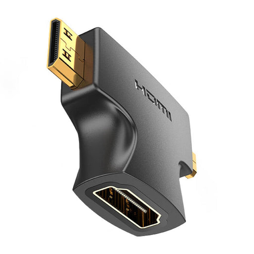 Адаптер 2в1 Vention AGFB0 HDMI - Mini/Micro HDMI черен