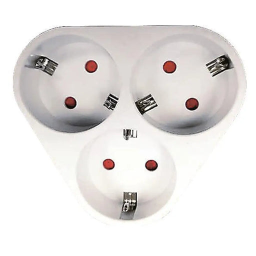 АДАПТЕР 3 ГНЕЗДА С ДЕТСКА ЗАЩИТА БЯЛ EUROLAMP