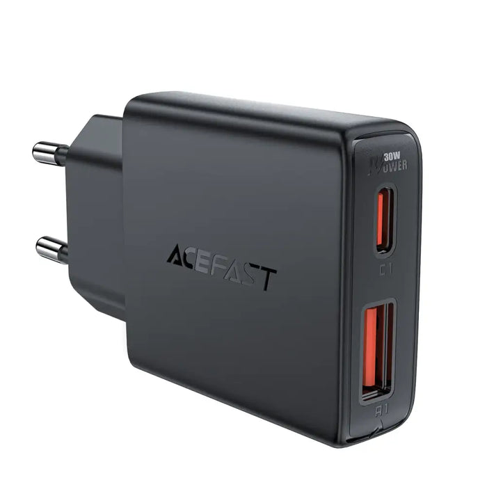 Адаптер Acefast A69 PD 30W GaN USB - A USB - C черен