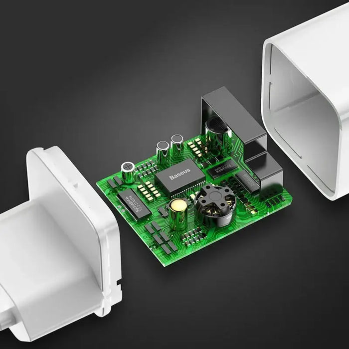 Адаптер Baseus Charging Quick EU USB QC 3.0 бял (CCALL-BX02)