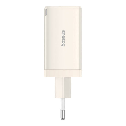 Адаптер Baseus GaN5 2x USB-C + USB 65W + кабел 1m бял