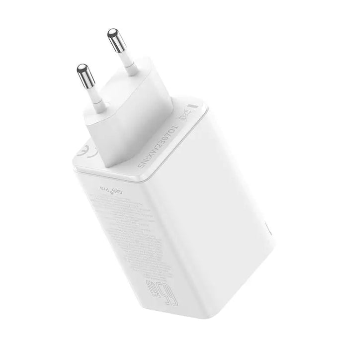 Адаптер Baseus GAN6 Pro 2x USB-C + 2x USB 65W бял