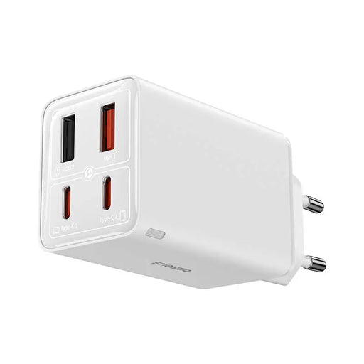 Адаптер Baseus GAN6 Pro 2x USB-C + 2x USB 65W бял