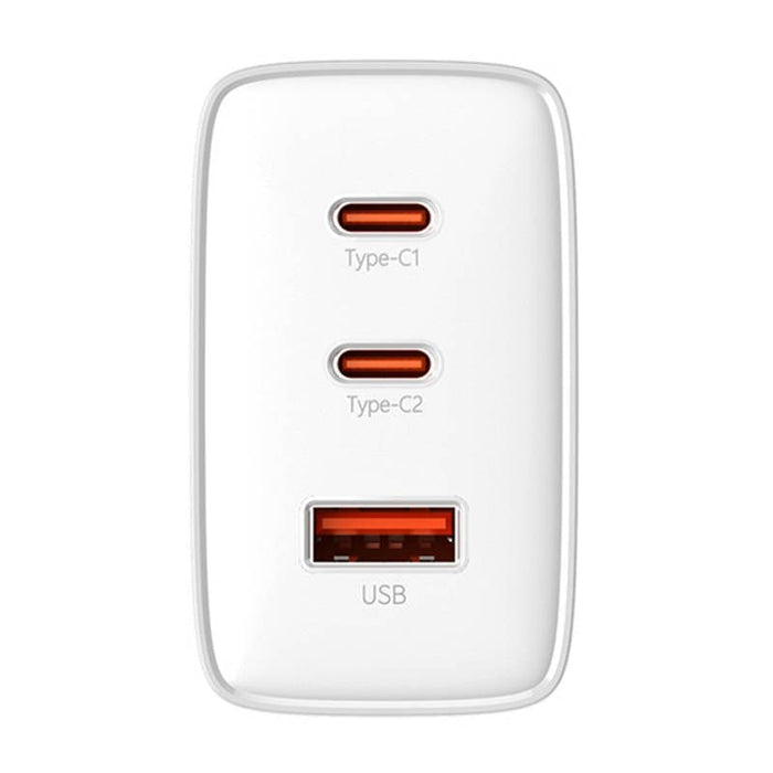 Адаптер Baseus OS-Cube Pro 2x USB-C + USB 65W бял