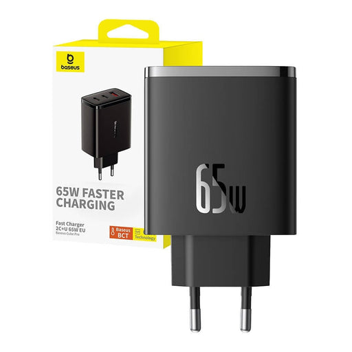 Адаптер Baseus OS-Cube Pro 2x USB-C + USB 65W черен