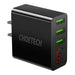 Адаптер Choetech C0026 US 3x USB-C с дисплей 15W черен