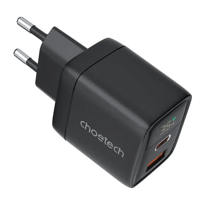 Адаптер Choetech PD6052 GAN3 USB-A + USB-C PD35W черен