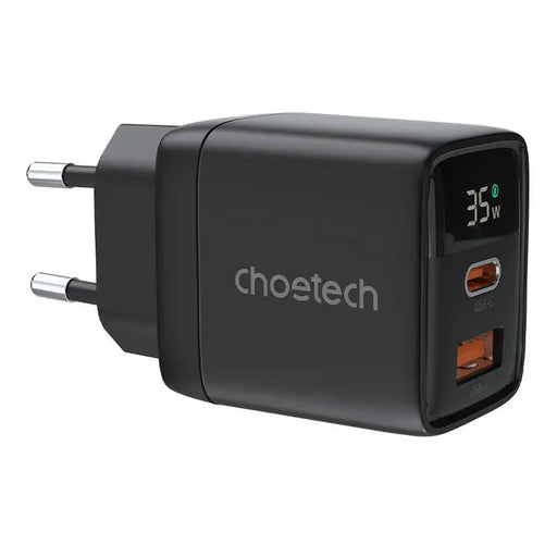 Адаптер Choetech PD6052 GAN3 USB-A + USB-C PD35W черен