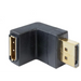 Адаптер Delock DisplayPort мъжко - DisplayPort женско 90°
