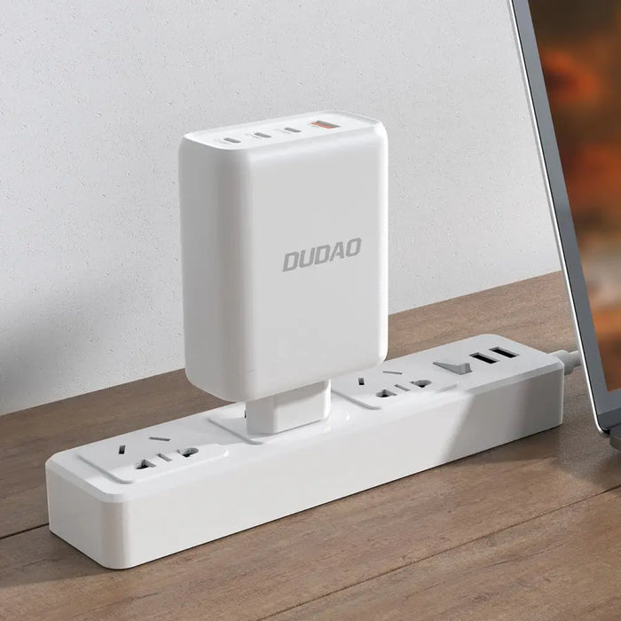 Адаптер Dudao A140EU GaN USB-A / 3x USB-C PD 140W бял