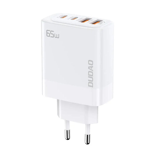 Адаптер Dudao A65EU GaN 2x USB-A / 2x USB-C PD 65W бял