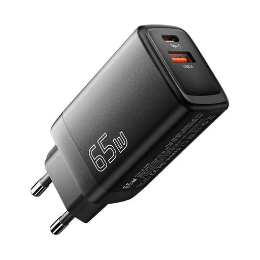 Адаптер Essager USB - C + USB - A 65W GaN черен