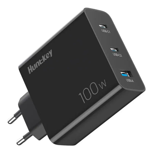 Адаптер HuntKey P100 USB-C x2 USB-A 100W PD с USB-C