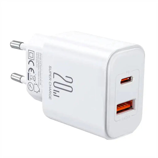 Адаптер Joyroom JR-TCF05 EU 20W USB-A USB-C бял