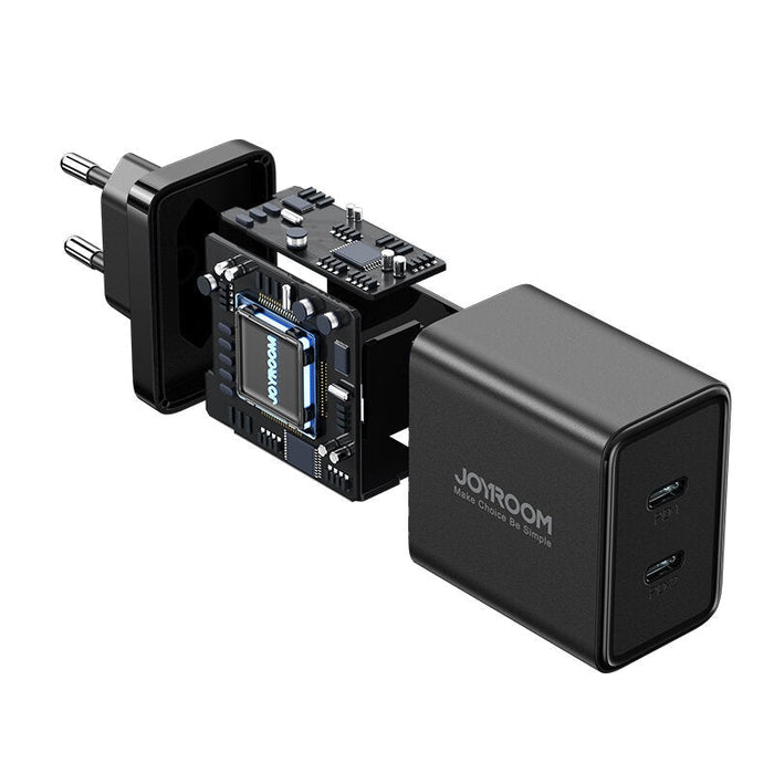 Адаптер Joyroom JR-TCF09 2x USB-C 40W черен