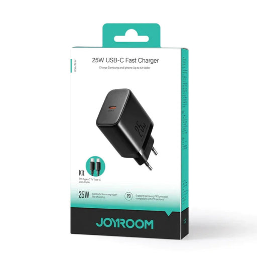 Адаптер Joyroom JR-TCF11 25W с USB-C към USB-C кабел 1m бял