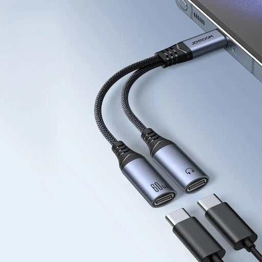 Адаптер Joyroom SY-C03 USB-C към 2x USB-C черен