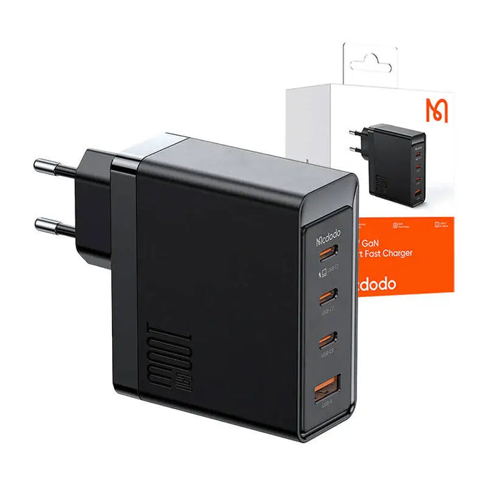 Адаптер McDodo GAN 3x USB - C + USB 100W черен