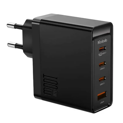 Адаптер McDodo GAN 3x USB - C + USB 100W черен