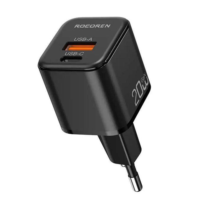 Адаптер MiniGaN Rocoren USB - C USB 20W черен