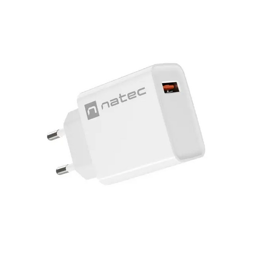 Адаптер Natec USB Charger Ribera 1X USB - A 18W бял