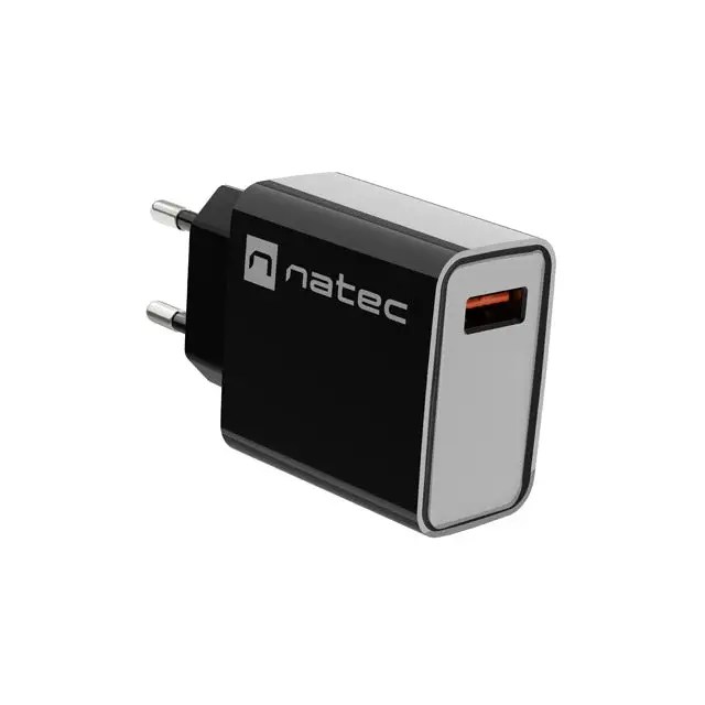 Адаптер Natec USB Charger Ribera 1X USB - A 18W черен